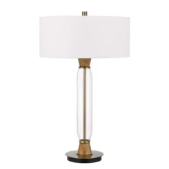 30" Wood/Glass Contemporary Table Lamp Clear/Light Oak - Cal Lighting -Deals A Radiant Den Store unnamed file 3221