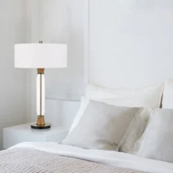 30" Wood/Glass Contemporary Table Lamp Clear/Light Oak - Cal Lighting -Deals A Radiant Den Store unnamed file 3222