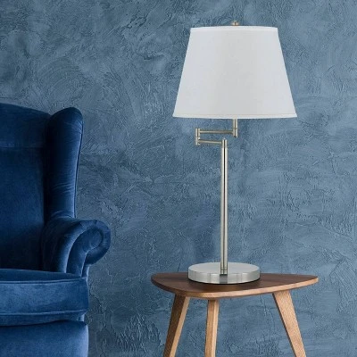 28" 3-way Andros Metal Table Lamp Brushed Steel - Cal Lighting 2 28" 3-way Andros Metal Table Lamp Brushed Steel - Cal Lighting - Image 2