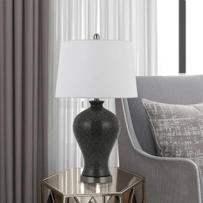 27" Megara Ceramic Pair of Table Lamp Black - Cal Lighting 1 27" Megara Ceramic Pair of Table Lamp Black - Cal Lighting