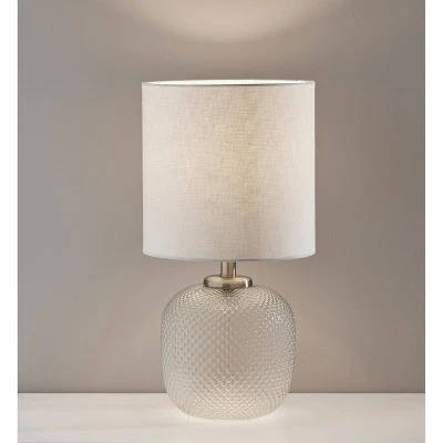 Vivian Table Lamp with Night Light Silver - Adesso 1 Vivian Table Lamp with Night Light Silver - Adesso