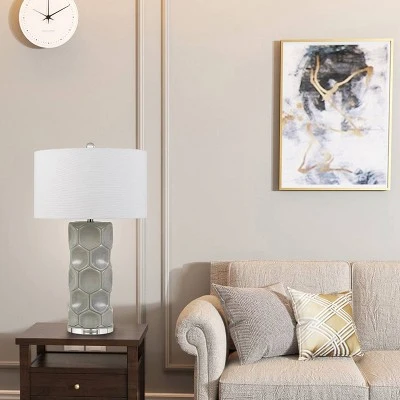 29" Melfi Ceramic Table Lamp Gray - Cal Lighting 1 29" Melfi Ceramic Table Lamp Gray - Cal Lighting