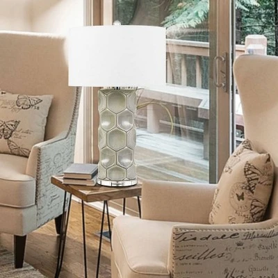 29" Melfi Ceramic Table Lamp Gray - Cal Lighting 2 29" Melfi Ceramic Table Lamp Gray - Cal Lighting - Image 2