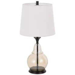 28" Glass Contemporary Table Lamp Bronze - Cal Lighting