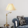 29.5" 3-way Metal Swing Arm Table Lamp Antique Brass - Cal Lighting