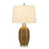 28.5" Olive Ceramic Table Lamp Green Leaf Finish Cocoa Brown - Cal Lighting