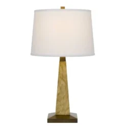 27.75" Ravenna Resign Table Lamp and Taper Drum Shade Sand Stone Finish - Cal Lighting