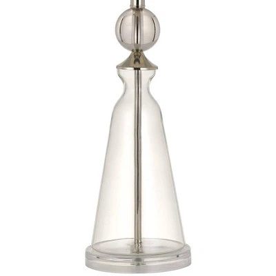 30.5" Kingsley Pair of Glass Table Lamps with Fabric Drum Shade - Cal Lighting 2 30.5" Kingsley Pair of Glass Table Lamps with Fabric Drum Shade - Cal Lighting - Image 2