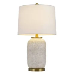 24" Ceramic Contemporary Table Lamp Ivory - Cal Lighting