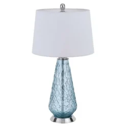 27" Glass Contemporary Table Lamp Blue - Cal Lighting