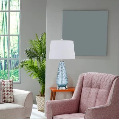27" Glass Contemporary Table Lamp Blue - Cal Lighting 2 27" Glass Contemporary Table Lamp Blue - Cal Lighting - Image 2