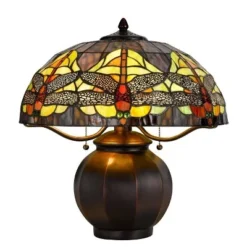 18.25" Metal Contemporary Mission Table Lamp with Tiffany Glass Shade - Cal Lighting -Deals A Radiant Den Store unnamed file 3393