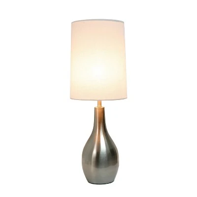 1-Light Tear Drop Table Lamp Metallic Silver - Simple Designs 1 1-Light Tear Drop Table Lamp Metallic Silver - Simple Designs