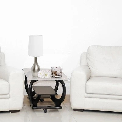 1-Light Tear Drop Table Lamp Metallic Silver - Simple Designs 2 1-Light Tear Drop Table Lamp Metallic Silver - Simple Designs - Image 2