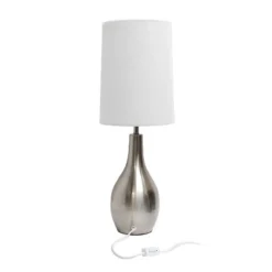 1-Light Tear Drop Table Lamp Metallic Silver - Simple Designs 6 1-Light Tear Drop Table Lamp Metallic Silver - Simple Designs -Deals A Radiant Den Store unnamed file 3396