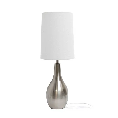 1-Light Tear Drop Table Lamp Metallic Silver - Simple Designs 4 1-Light Tear Drop Table Lamp Metallic Silver - Simple Designs - Image 4