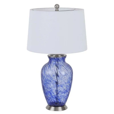 28" Glass Contemporary Table Lamp Blue - Cal Lighting 4 28" Glass Contemporary Table Lamp Blue - Cal Lighting - Image 4
