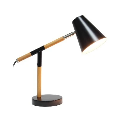 Wooden Pivot Desk Lamp Black - Simple Designs 1 Wooden Pivot Desk Lamp Black - Simple Designs