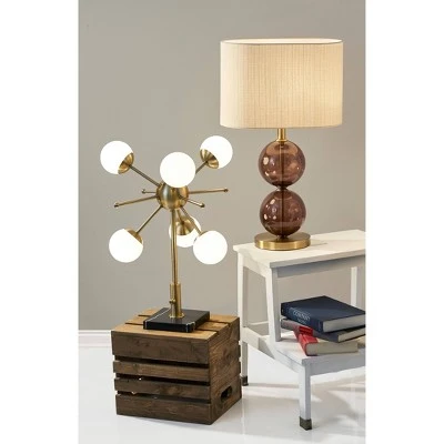 LED Doppler Table Lamp Antique Brass (Includes LED Light Bulb) - Adesso 1 LED Doppler Table Lamp Antique Brass (Includes LED Light Bulb) - Adesso