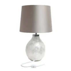 1-Light Table Lamp with Fabric Shade White - Simple Designs 6 1-Light Table Lamp with Fabric Shade White - Simple Designs -Deals A Radiant Den Store unnamed file 3519