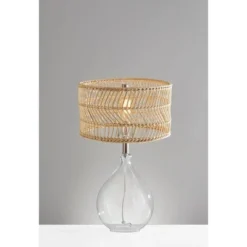 Cuba Teardrop Table Lamp (Includes Light Bulb) Clear/Natural - Adesso