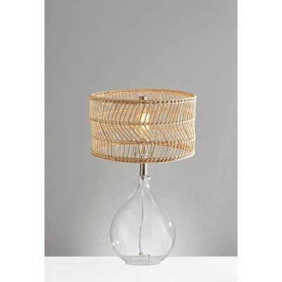 Cuba Teardrop Table Lamp (Includes Light Bulb) Clear/Natural - Adesso 1 Cuba Teardrop Table Lamp (Includes Light Bulb) Clear/Natural - Adesso