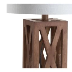 JONATHAN Y 21.5" Wood Stewart Table Lamp (Includes LED Light Bulb) Brown - Jonathan Y -Deals A Radiant Den Store unnamed file 3588
