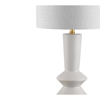 JONATHAN Y 27" LED Ceramic/Iron Contemporary Glam Table Lamp - JONATHAN Y White 2 JONATHAN Y 27" LED Ceramic/Iron Contemporary Glam Table Lamp - JONATHAN Y White - Image 2