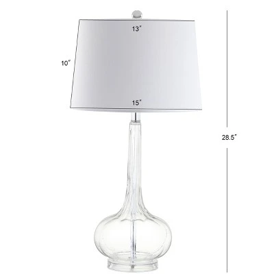 JONATHAN Y 28.5" (Set of 2) Bette Glass Teardrop Table Lamp (Includes LED Light Bulb) - JONATHAN Y Aqua 3 JONATHAN Y 28.5" (Set of 2) Bette Glass Teardrop Table Lamp (Includes LED Light Bulb) - JONATHAN Y Aqua - Image 3