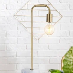 JONATHAN Y 20.5" Metal/Marble Minimalist Glam Pipe Table Lamp (Includes LED Light Bulb) Brass - Jonathan Y -Deals A Radiant Den Store unnamed file 3606
