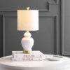JONATHAN Y 20" Perry Ceramic/Metal Table Lamp White (Includes LED Light Bulb) - JONATHAN Y
