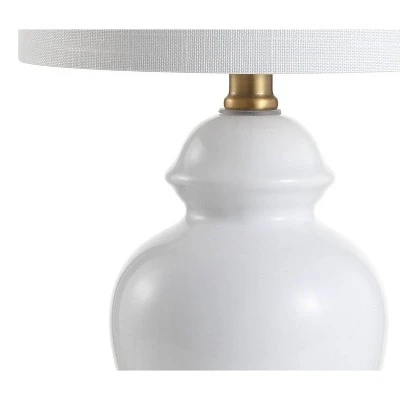 JONATHAN Y 20" Perry Ceramic/Metal Table Lamp White (Includes LED Light Bulb) - JONATHAN Y 2 JONATHAN Y 20" Perry Ceramic/Metal Table Lamp White (Includes LED Light Bulb) - JONATHAN Y - Image 2