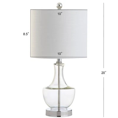 JONATHAN Y 20" Glass Colette Mini Table Lamp (Includes Energy Efficient Light Bulb) - JONATHAN Y Clear 3 JONATHAN Y 20" Glass Colette Mini Table Lamp (Includes Energy Efficient Light Bulb) - JONATHAN Y Clear - Image 3