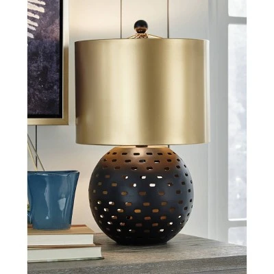 Mareike Table Lamp Black/Gold - Signature Design by Ashley 3 Mareike Table Lamp Black/Gold - Signature Design by Ashley - Image 3