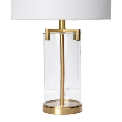 26.5" Glass Table Lamp Gold - 3R Studios 2 26.5" Glass Table Lamp Gold - 3R Studios - Image 2