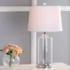 JONATHAN Y 25" Glass Walsh Table Lamp (Includes LED Light Bulb) Clear - JONATHAN Y