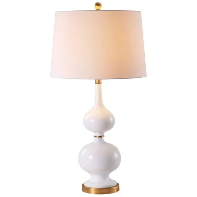 Set of 2 Myla Table Lamp (Includes LED Light Bulb) White/Gold Leaf - Safavieh 2 Set of 2 Myla Table Lamp (Includes LED Light Bulb) White/Gold Leaf - Safavieh - Image 2