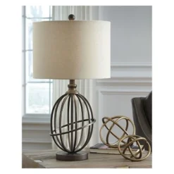 Manasa Metal Table Lamp Antique Brass - Signature Design by Ashley