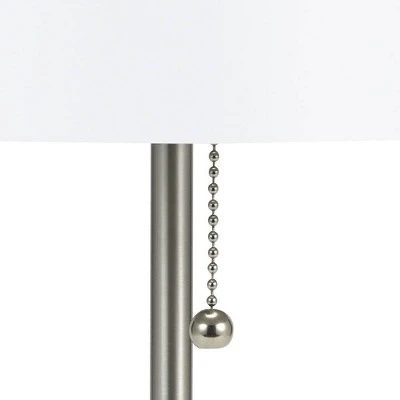 19" Metal Stick Table Lamp with Pull Chain Silver - Cresswell Lighting 1 19" Metal Stick Table Lamp with Pull Chain Silver - Cresswell Lighting