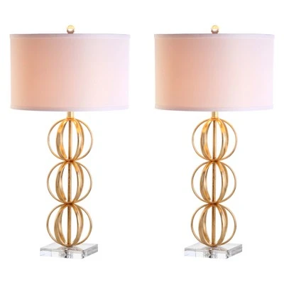 (Set of 2) 29" Annistyn Table Lamp Brass Gold (Includes LED Light Bulb) - Safavieh 1 (Set of 2) 29" Annistyn Table Lamp Brass Gold (Includes LED Light Bulb) - Safavieh