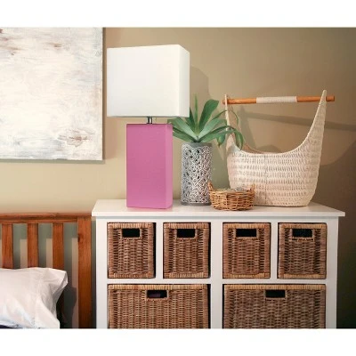 21" Monaco Avenue Modern Leather Table Lamp Hot Pink - Elegant Designs 2 21" Monaco Avenue Modern Leather Table Lamp Hot Pink - Elegant Designs - Image 2