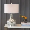 JONATHAN Y 26" Emilia Mirrored Mosaic Table Lamp (Includes LED Light Bulb) Silver - JONATHAN Y