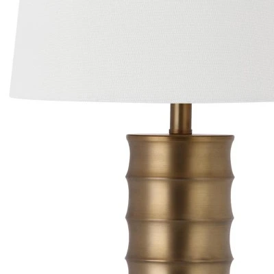 (Set of 2) 28.5" Linus Column Table Lamp Gold (Includes CFL Light Bulb) - Safavieh 3 (Set of 2) 28.5" Linus Column Table Lamp Gold (Includes CFL Light Bulb) - Safavieh - Image 3