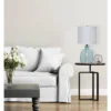 18.25" Clear Glass Textured Table Lamp (Includes LED Light Bulb) Blue - Cresswell Lighting