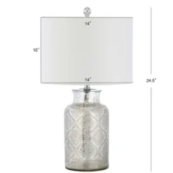 JONATHAN Y 24.5" Glass Emilia Trellis Pattern Table Lamp (Includes LED Light Bulb) Silver - JONATHAN Y 5 JONATHAN Y 24.5" Glass Emilia Trellis Pattern Table Lamp (Includes LED Light Bulb) Silver - JONATHAN Y -Deals A Radiant Den Store unnamed file 3730