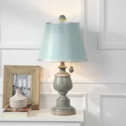 Chelsea Blue Accent Table Lamp with Fabric Shade - StyleCraft -Deals A Radiant Den Store unnamed file 3739