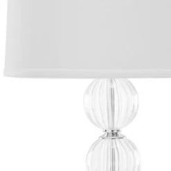 (Set of 2) 31" Amanda Crystal Glass Globe Lamp Clear (Includes CFL Light Bulb) - Safavieh -Deals A Radiant Den Store unnamed file 3752