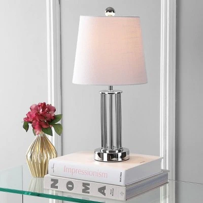 JONATHAN Y 18" Metal Lillian Mini Table Lamp (Includes LED Light Bulb) Silver - JONATHAN Y 1 JONATHAN Y 18" Metal Lillian Mini Table Lamp (Includes LED Light Bulb) Silver - JONATHAN Y