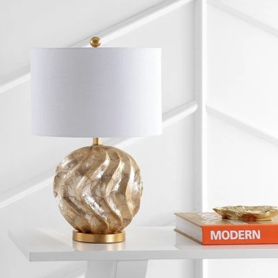 JONATHAN Y 24" Versailles Sphere Sea Shell Table Lamp (Includes LED Light Bulb) Gold - JONATHAN Y 2 JONATHAN Y 24" Versailles Sphere Sea Shell Table Lamp (Includes LED Light Bulb) Gold - JONATHAN Y - Image 2