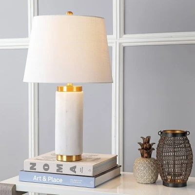 JONATHAN Y 23" Marble Adams Table Lamp (Includes LED Light Bulb) White - JONATHAN Y 1 JONATHAN Y 23" Marble Adams Table Lamp (Includes LED Light Bulb) White - JONATHAN Y
